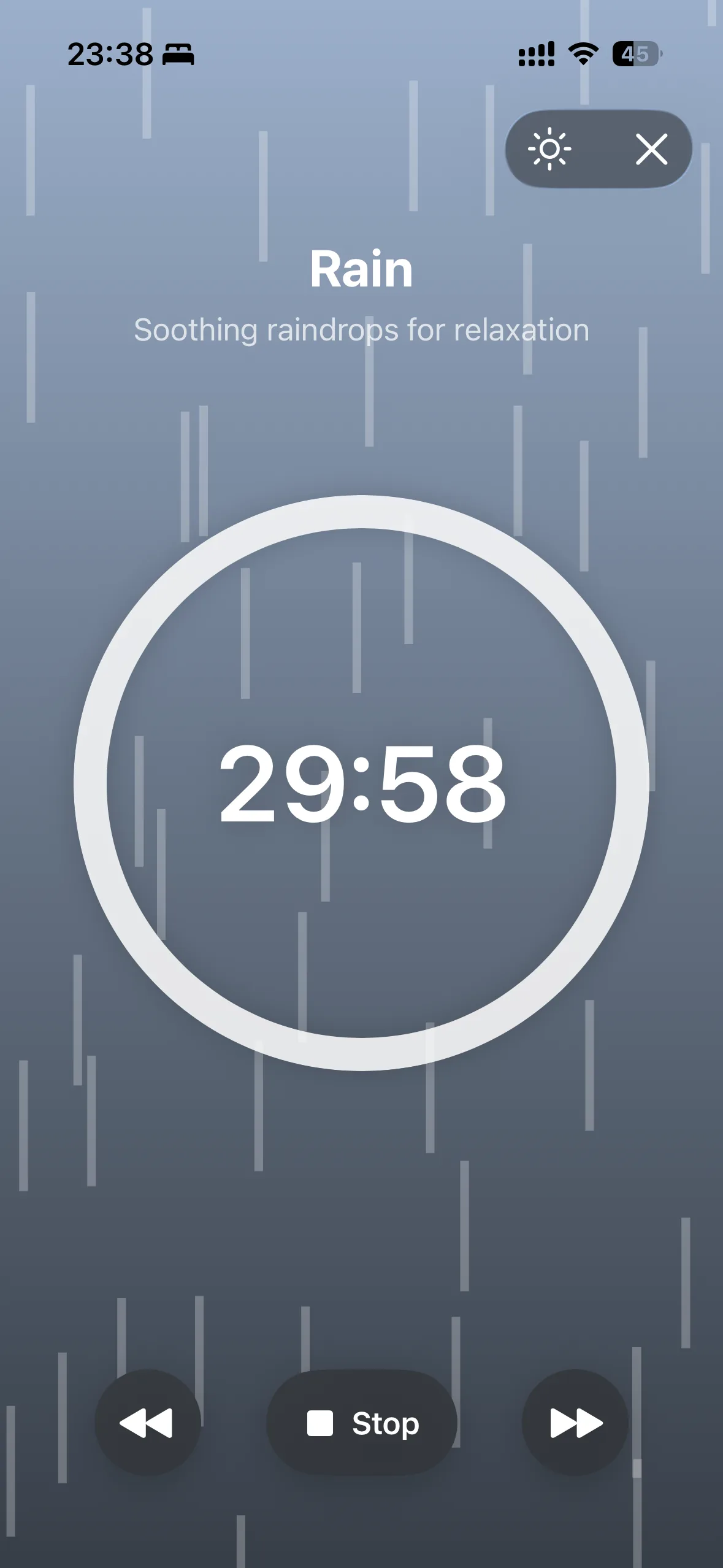 雨声助眠界面
